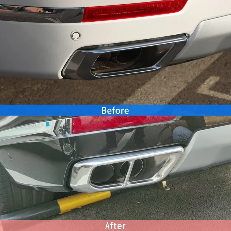 For BMW X5 G05 X7 G07 2019-2025 Stainless Steel Black Car Tail Muffler Exhaust Pipe Output Trim Cover Car Exterior Accessories