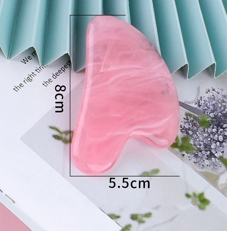 Harz Gousha Stein für die Gesichtsroller Gouache Schaber Gousha Stein Gowoman Gesichtsroller Gua Sha Werkzeug Gesichtsroller Massagegerät – Detail 3