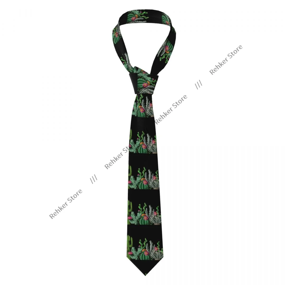 Formal Skinny Neckties Classic Men's Cactus And Floral Wedding Tie Gentleman Narrow