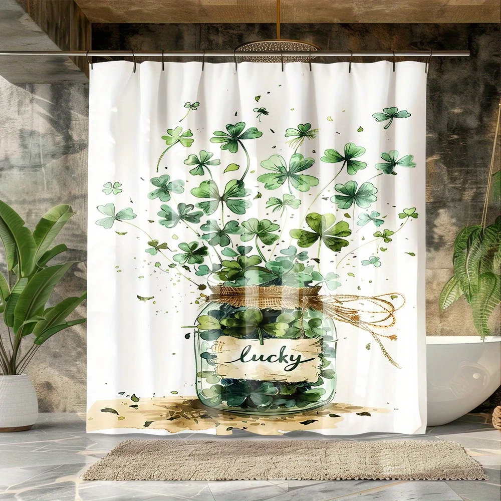 Elegant Floral Butterfly Shower Curtain – Waterproof Bathroom Decor with Tropical Plants, Multiple Sizes Curtain bathroom