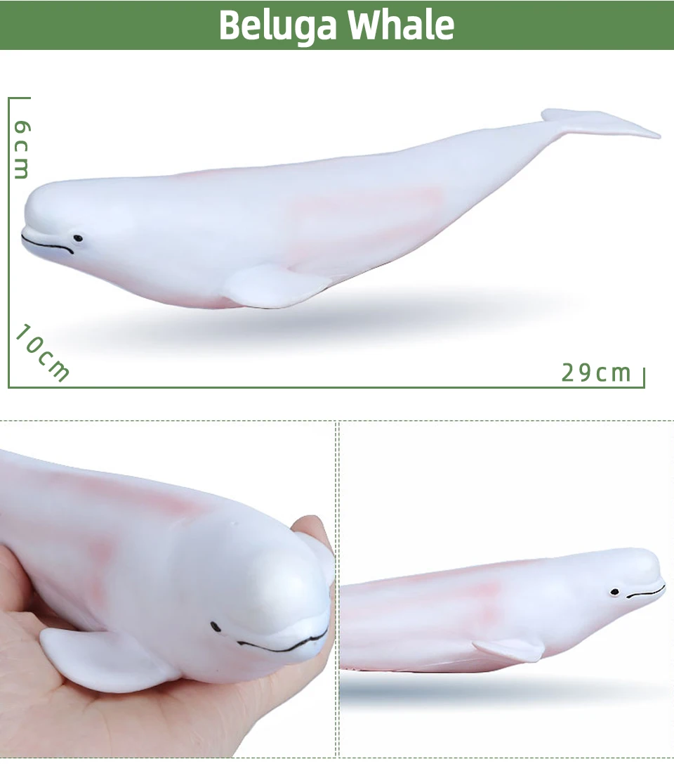 Big Size Soft Rubber Sea Life Simulation Action Figure Animal Model Toys for Children Kids Whale Figures Collection Educational