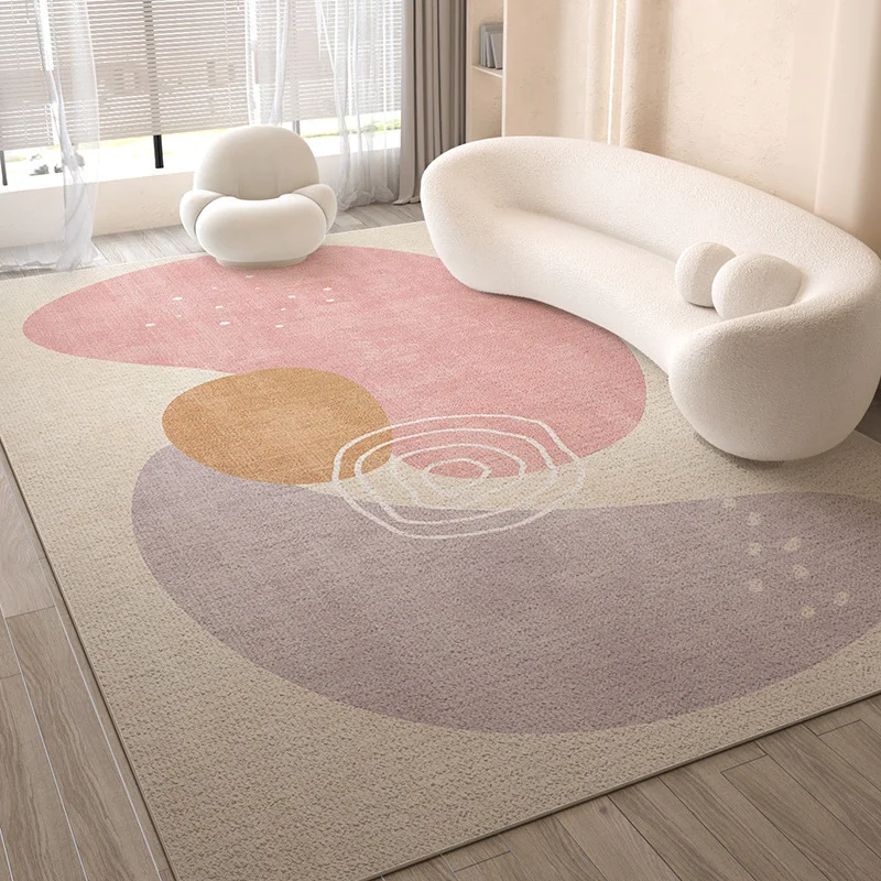 VIKAMA Bohemian Abstract Spot Anti Slip Large Carpet Soft Neutral Art Printed Carpet Living Room Bedroom Home Decoration
