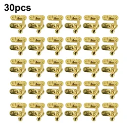 30pcs Horns Locks Antique Bronze Iron Padlock Hasp Hook Lock Curved Buckle With Screws For Jewelry Wooden Box Metal Lock