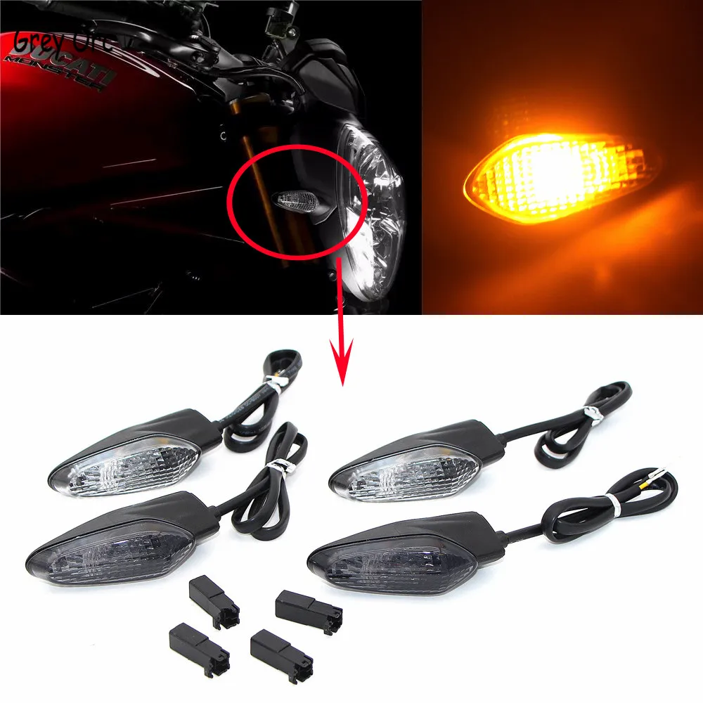 2 Wires 410mm LED Rear Turn Signal Lights For Ducati Xdiavel Multistrada Monster 1200S 1200 S 2014-2017 2015 2016 Indicator Lamp