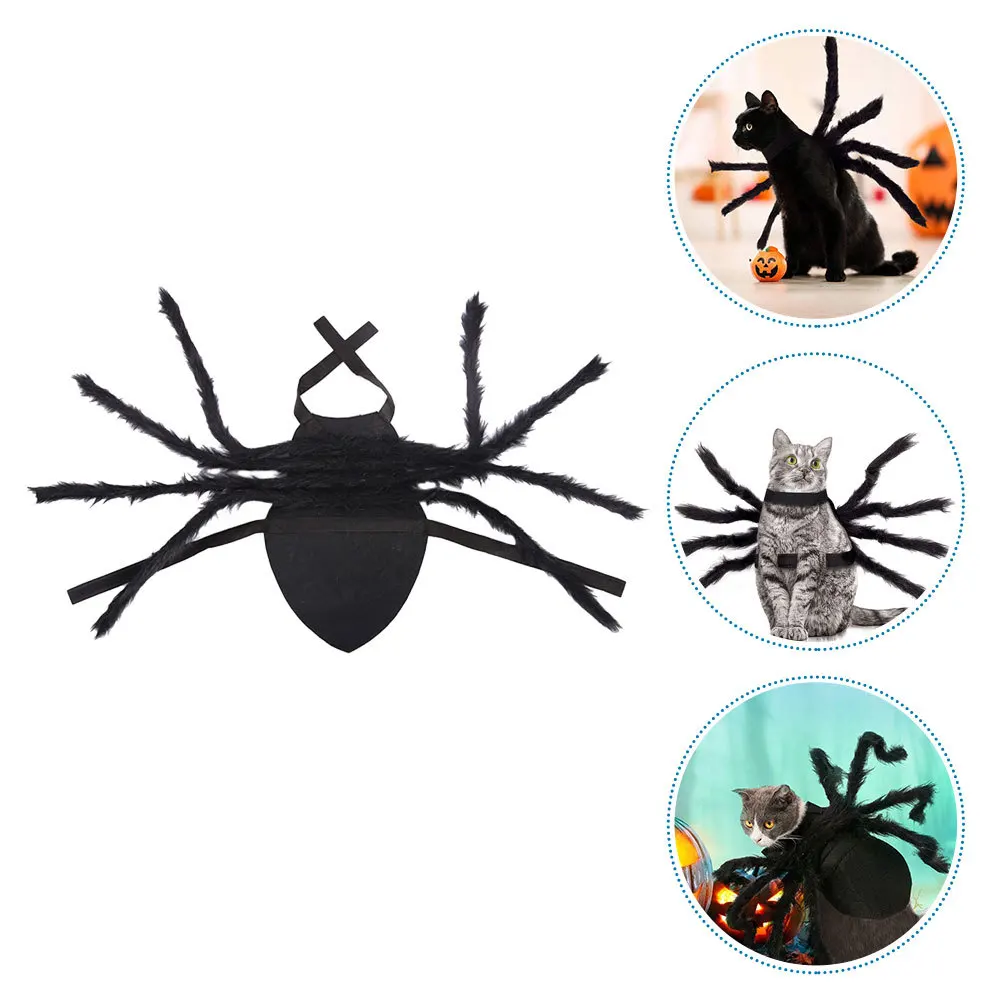 

Pet Spider Decoration Halloween Costume Composite Cloth Dog Coat Cat Spider Belt Decor Pet Accessories Long Serving Life Fine