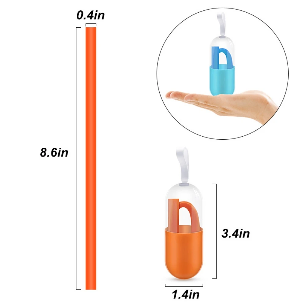 Reusable Silicone Straw One Click Openable Drinking Straws Food Grade Milkshake Tableware Straw for Cocktail Portable Bar Tools