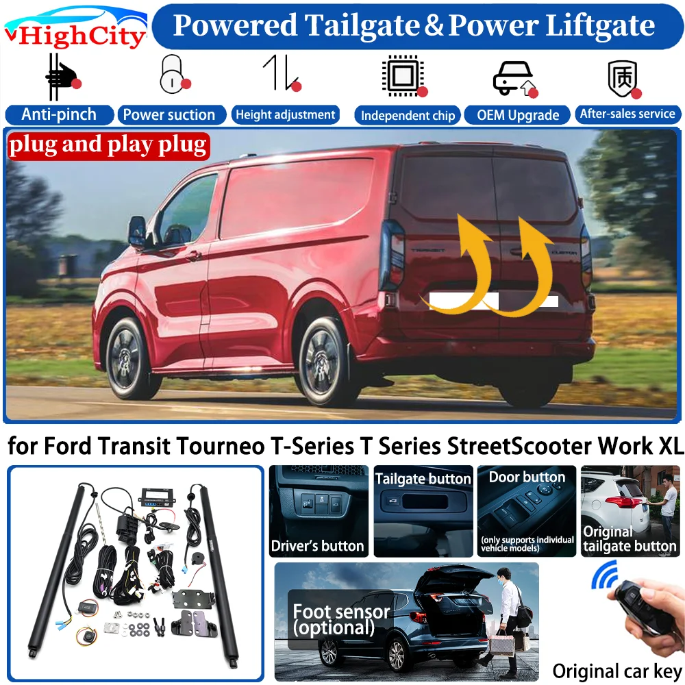 for Ford Transit Tourneo T-Series T Series StreetScooter Work XL Automatic Smart Powered Tailgate Power Liftgate Trunk Lift Kit