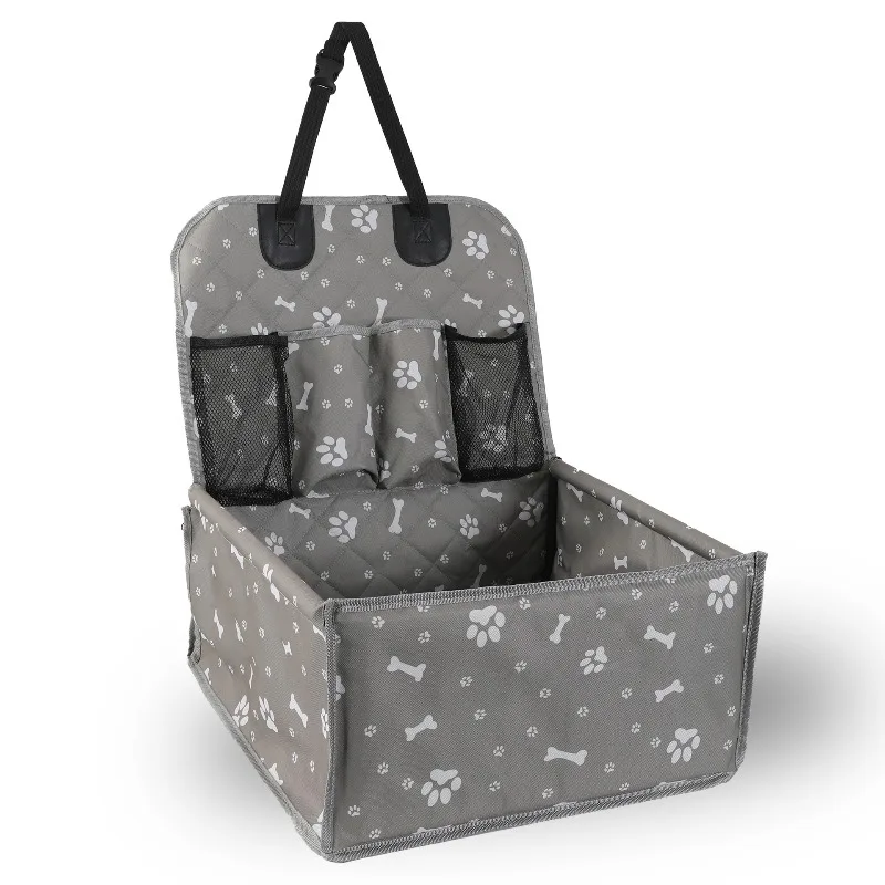 New Pet Carrier Car Bag, Portable Foldable Front Seat Pet Mat, Large Capacity Storage Travel Car Seat Cover for Dogs & Cats