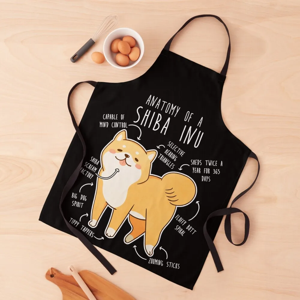 

Shiba Inu Dog Anatomy Apron Kitchen Front Korean Women's Apron