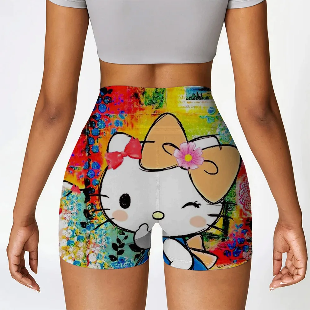 2025 Summer Women's Shorts, Hello Kitty O-neck Women's Super Shorts, Slim fit Women's Shorts, Hot and Sexy