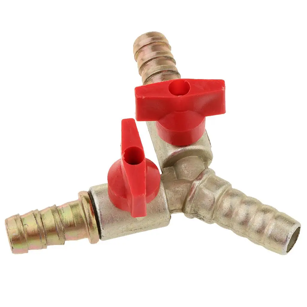 Hose Barb, Y shaped Type 3 way Union Intersection/Split Brass Shut off Ball