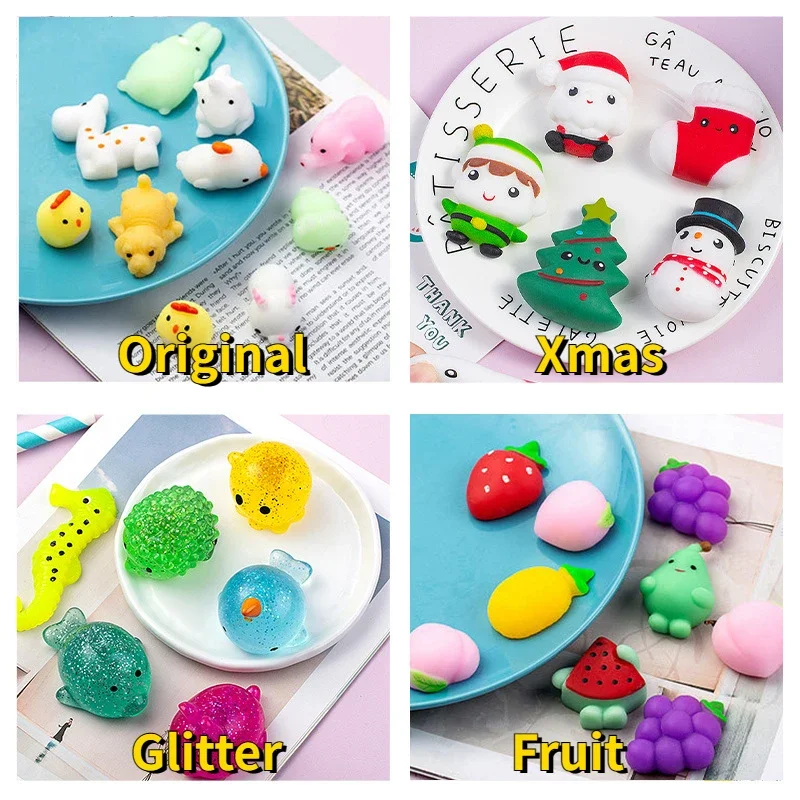 Kawaii Mochi Squishies Anima Squishy Toys for Kids Antistress Ball Squeeze Toy Party Favors Stress Relief Toys for Birthday