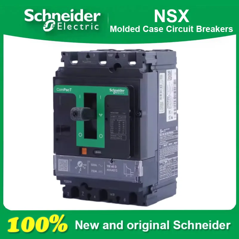 

Original Schneider Electric NSX 4P Type 100F/160F/250F/400F/630F Complete Molded Case Circuit Breaker