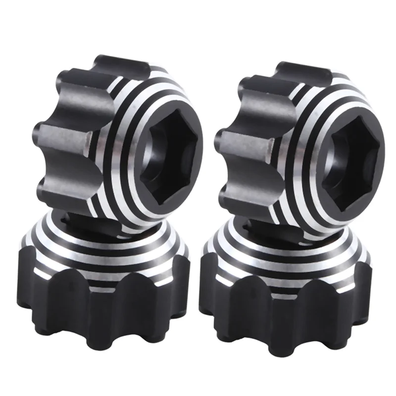 WOTT-4Pcs Alloy Wheel Adapter 3.8 Inch Wheel Adapter For PL Proline 3.8 Inch 8X32 To 17Mm Wheel Replacement Parts Black 4