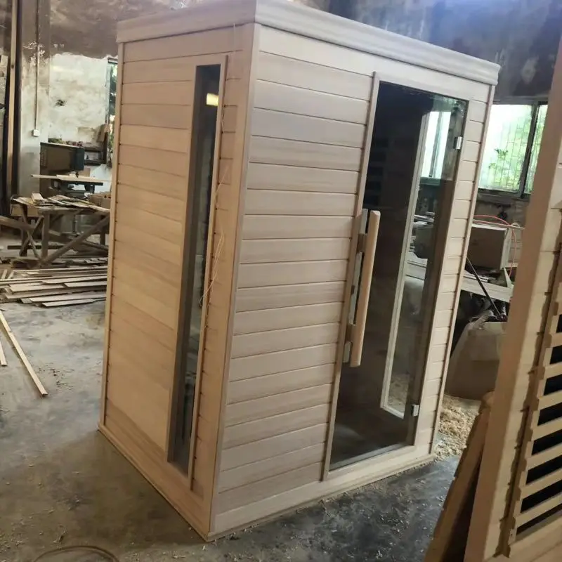 

2 3 Person Hemlock Sauna Outdoor Spa Prefab Houses Furniture Sauna Cabin Custom Size Foshan Supplier