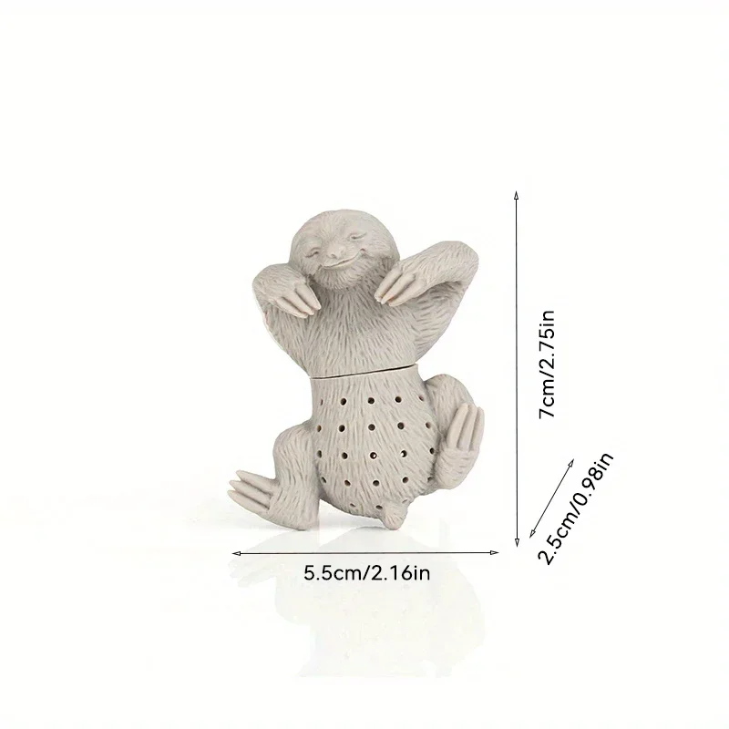 1pc Bradypod Tea Infuser Reusable Cute Loose  Tea Strainer Filter Diffuser Silicone Kitchen Tools Gadgets