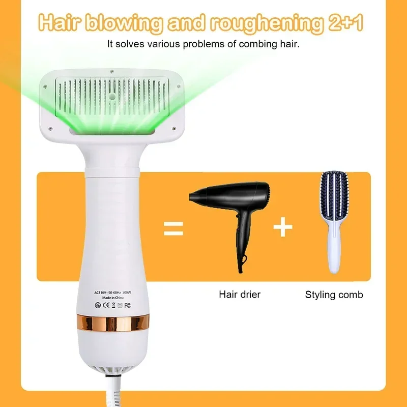 2-In-1 Pet Dog Dryer Quiet Dog Hair Dryers and Comb Brush Grooming Kitten Cat Hair Comb Puppy Fur Blower Adjustable Temprature