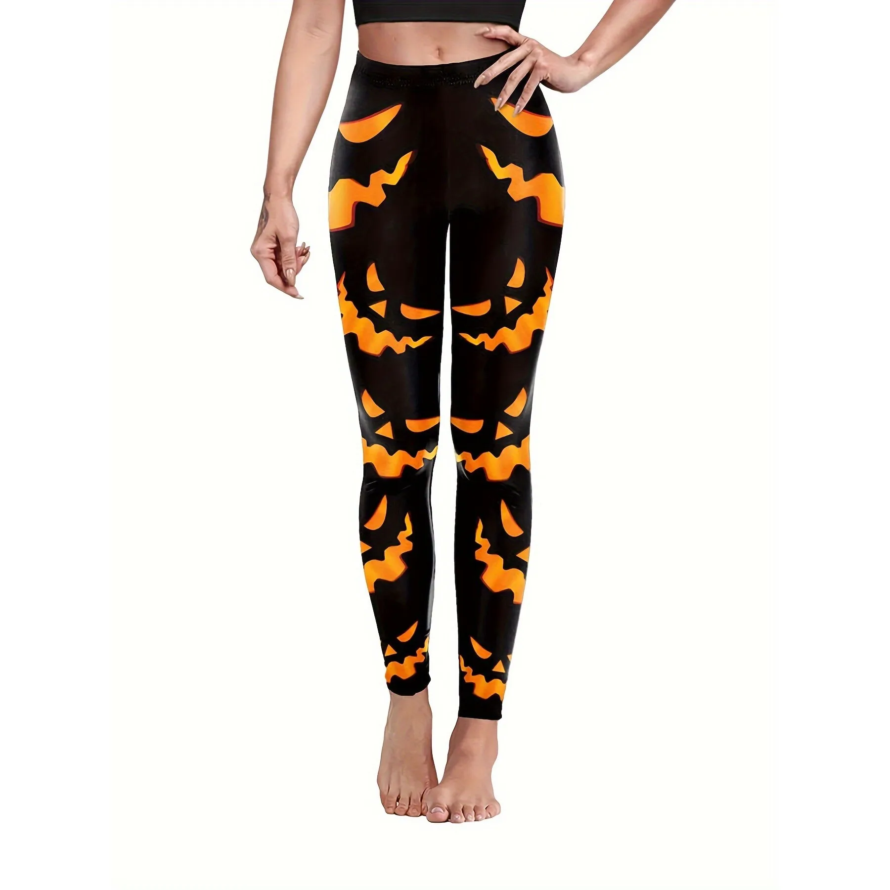 

Halloween Yoga Leggings Women's Fashion Summer Pants Cross-Border No Brand Registered Trademark Apply for Seasonal Use