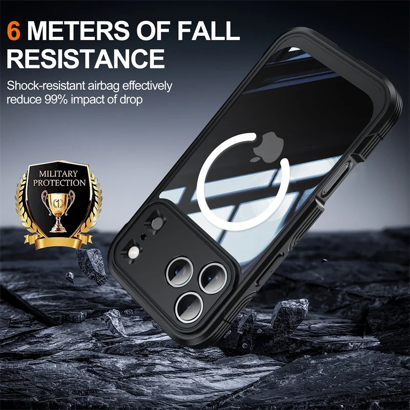 Full Body Protection Magnetic Case for iPhone 17 Pro Max iPhone Air Cover Screen Protector Magsafe Shockproof Fundas Coque - Image 3