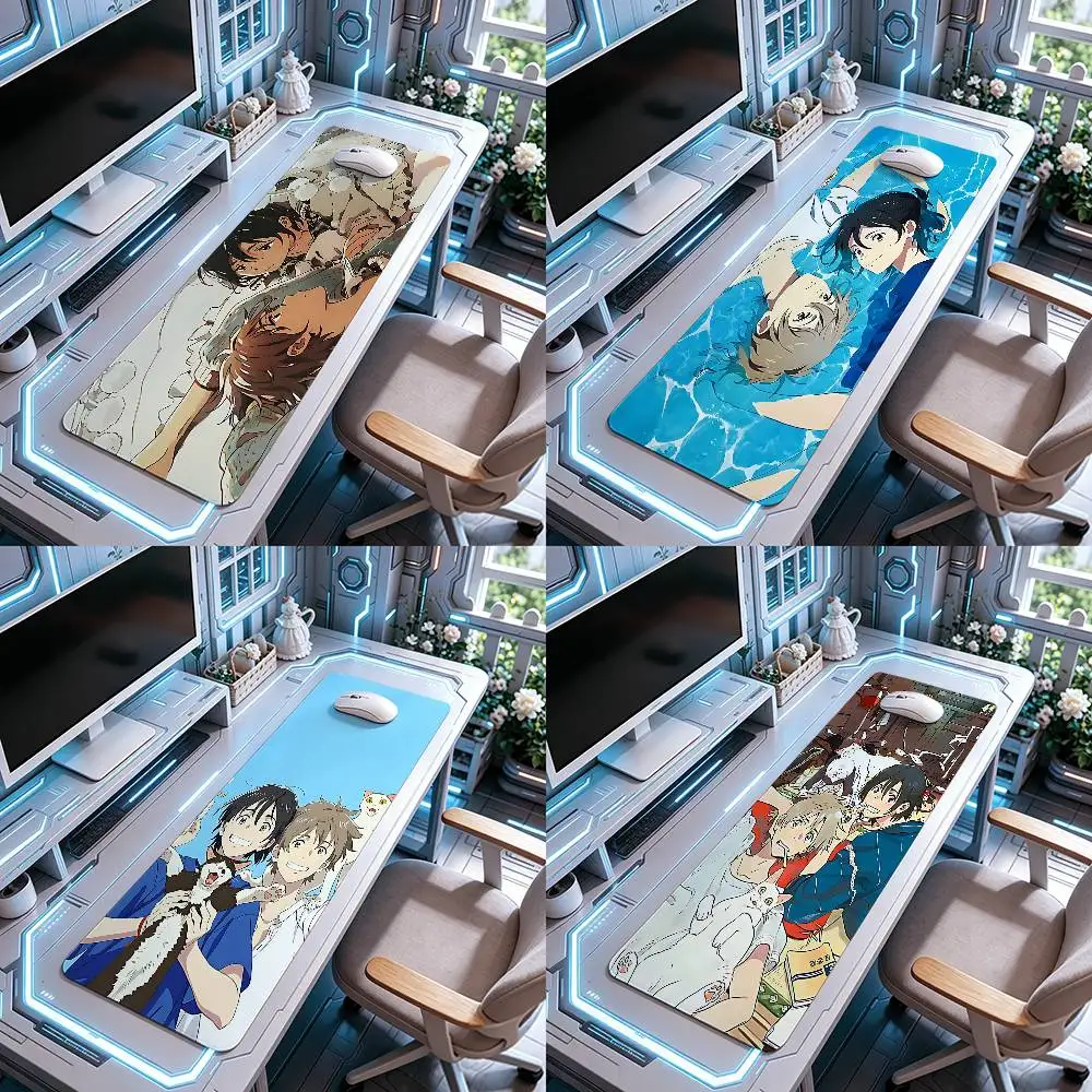 Anime S-Stranger On The Seashore-S Kawaii Mouse Pad Computer Mat Deskpad Laptop Keyboard Mat Office Large Landscape Mousepad