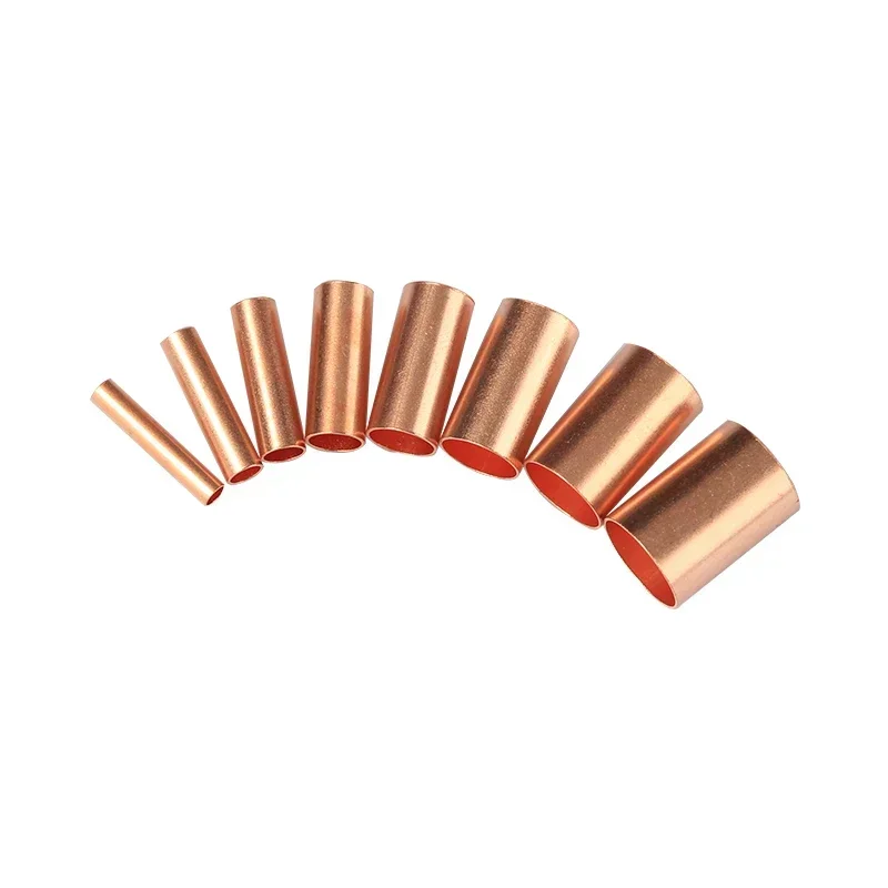 970 Copper Tube Terminal Cable Lug Bootlace Ferrule Kit with Heat Shrink Tube Crimping Plier Copper Connecting Pipe Wire Joint