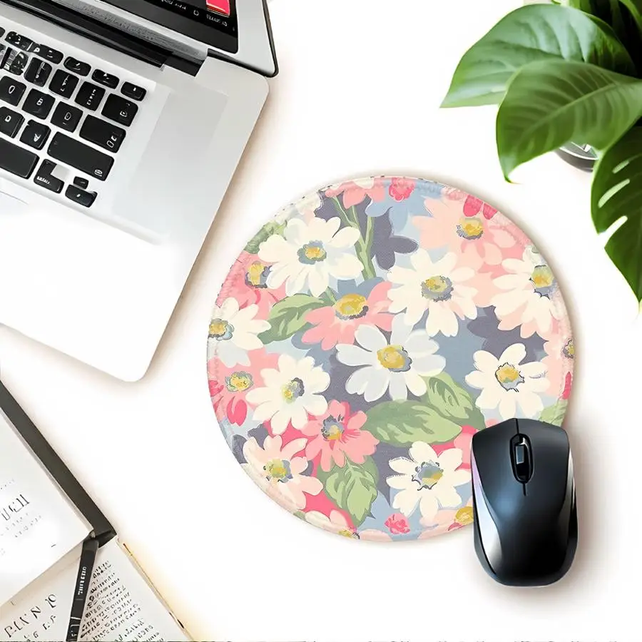 

overlock 1pc Mouse Pad Game Console Pad Desk accessories Keyboard Mouse Pad office Pad Computer Laptop Pad Flower Pattern