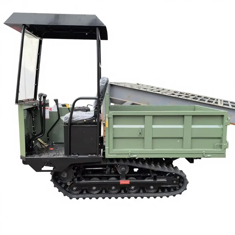 Source Factory Direct Sale Self Loading Shovel Tank Track Barrow For Narrow Greenhouse Space For Effortless Heavy Lifting