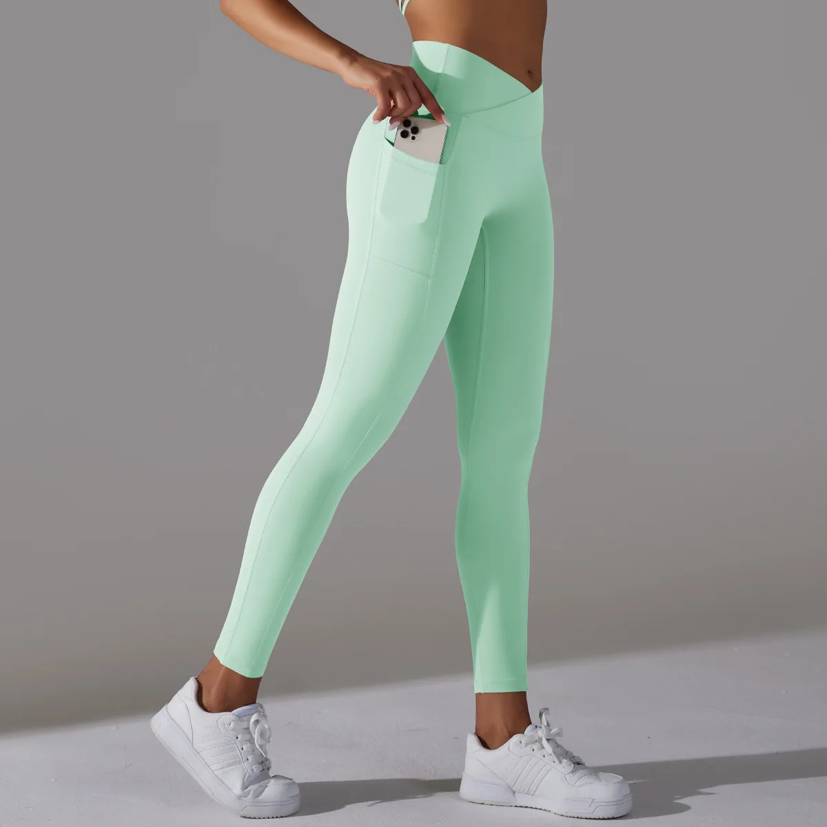 2024 Women Yoga Pants with Pockets Leggings with Pockets High Waist Tummy Control Non See Through Workout Pants