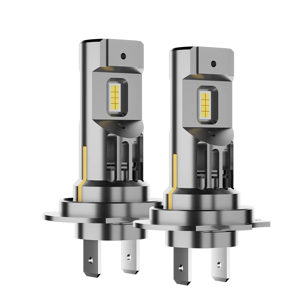 2 Pcs of LED Car Headlights 1:1 Size LED H7 Plug and Play Car Headlight Bulbs 60W 60000LM 6500K for Car Lights