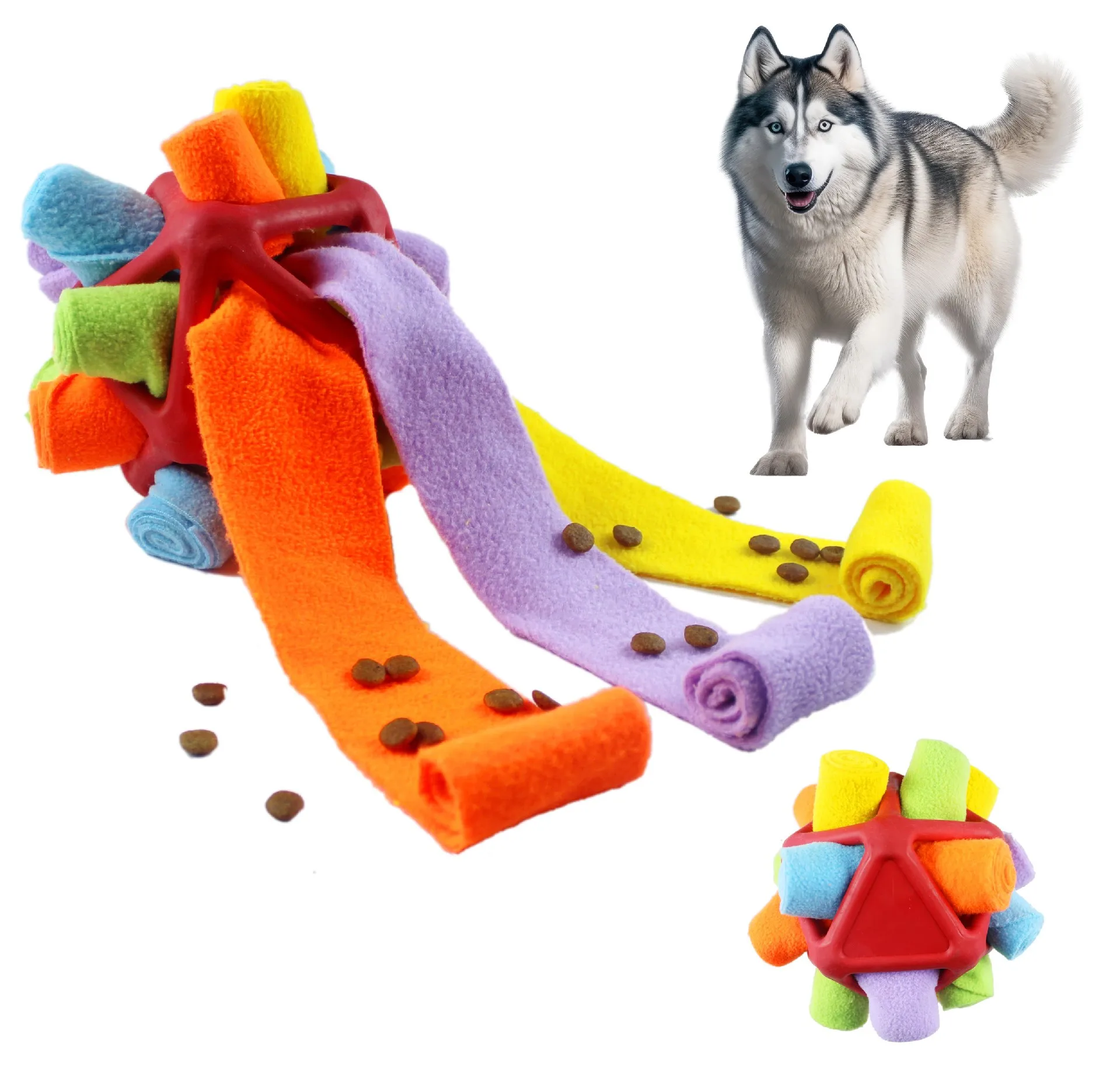 Pet Snuffle Smell Toy Dog Sniffing Training Food Nose Blind Box Food Bubble Rubber Slow Feeding Ball Puzzle Pet Supplies