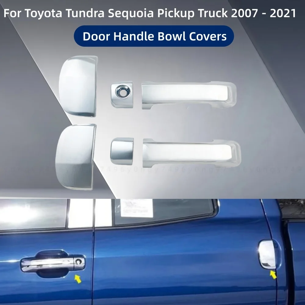 

Хромированные автомобильные аксессуары из АБС-пластика, дверные ручки, крышки чаши, накладка в стиле пасты для Toyota Tundra Sequoia Pickup Truck 2007-2021