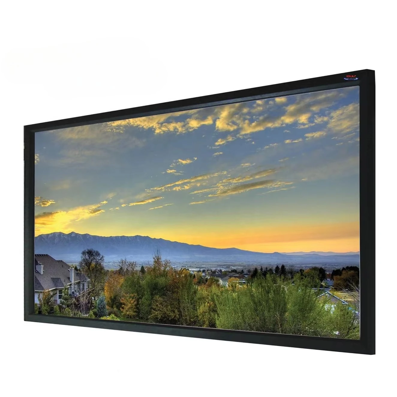 

84-200 Inch Flat Fixed Frame Projector Screen White 4K Ultra HD Woven Sound Transparent Cinema Projection Screen Home Theater