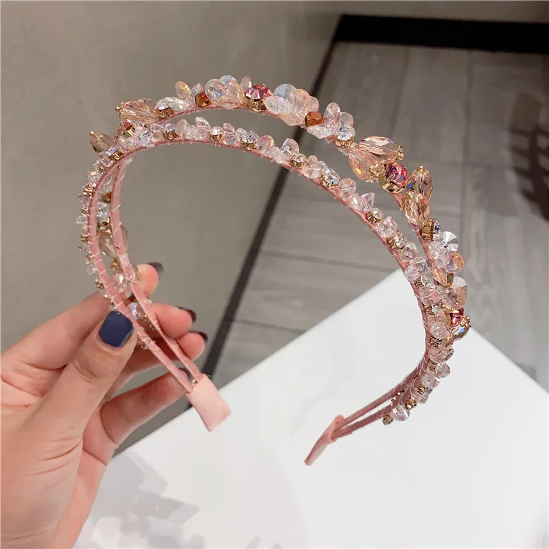 Bohemian Rhinestone  Glass Stone Handmade Headbands Hairbands For Women Girls Hair Accessories