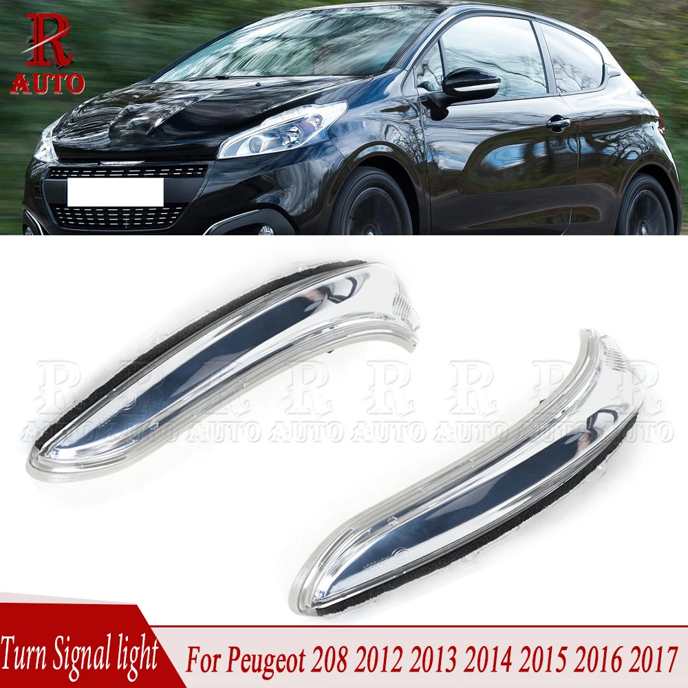 For Peugeot 208 2012-2014 2015 2016 2017 O/S Car Rearview Mirror Turn Signal Indicator Drivers Side Light 9814464880 9814464980