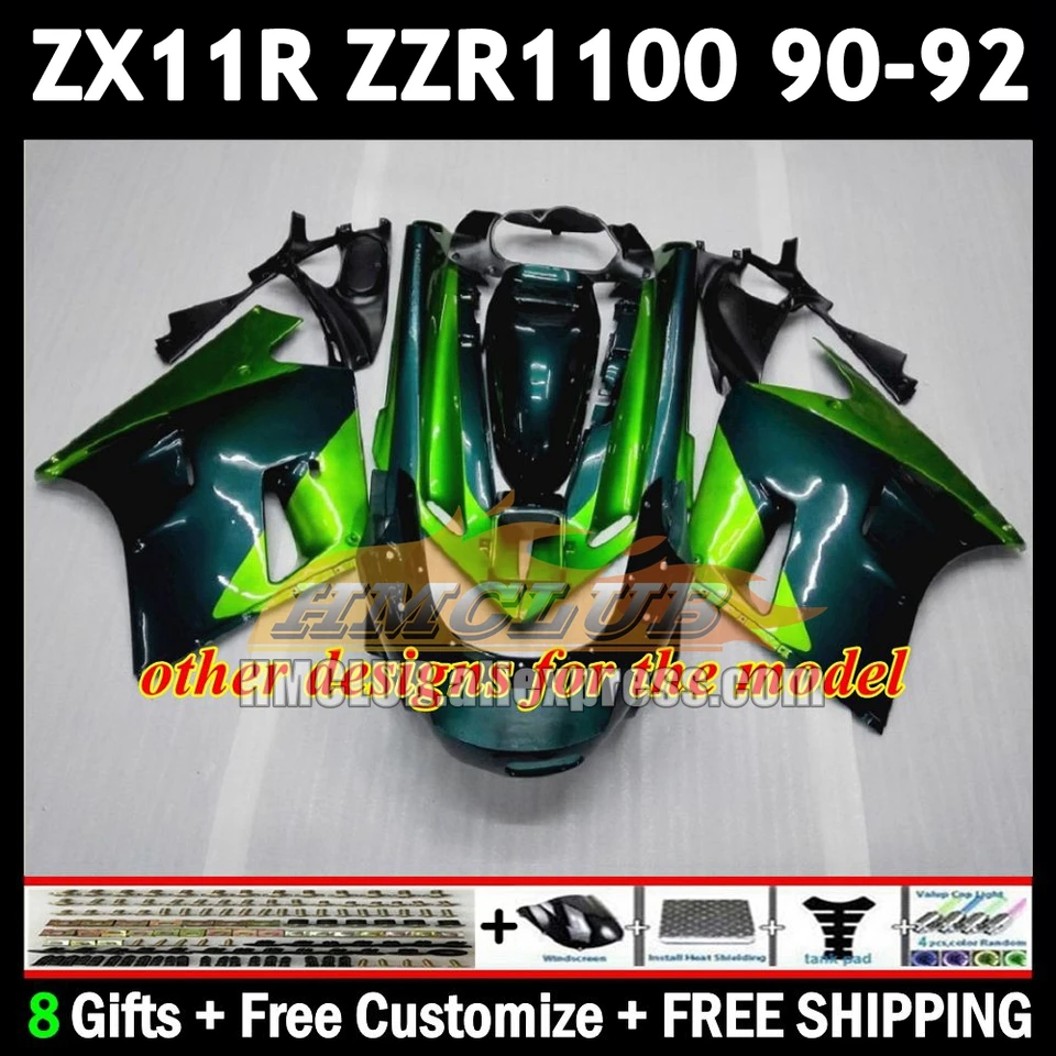 Body For KAWASAKI NINJA ZX-11R ZZR 1100 CC 1990 hot purple 1991