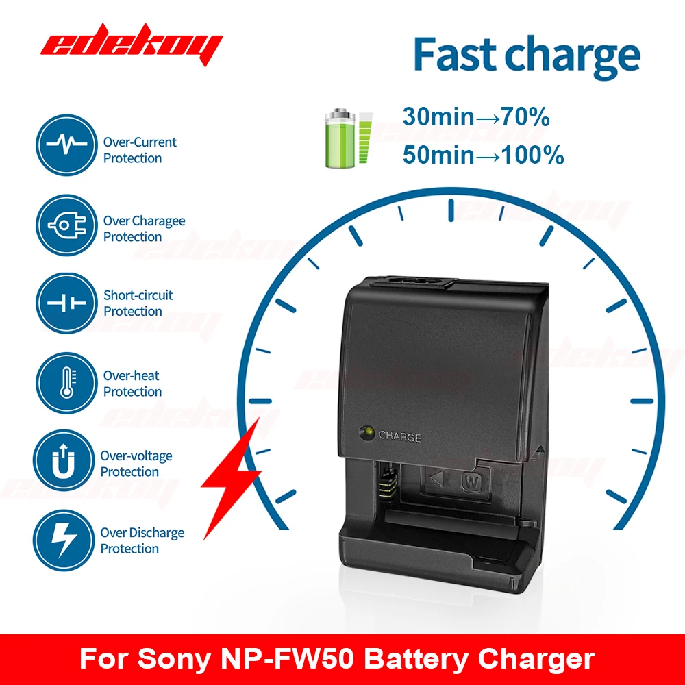 Bc-vw1 ładowarka do baterii aparatu dla Sony NP-FW50 bateria litowa A7S A5000 NEX-7 RX10 A6000 A5100 A6300 A7R2 A7M2 kamera