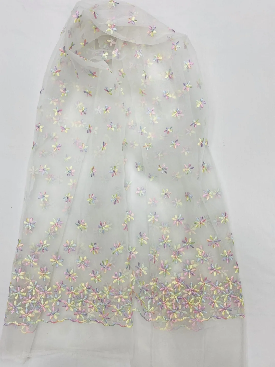 Refreshing Summer Sweetheart Style, Rainbow-Colored, bilateral, Embroidered Lace