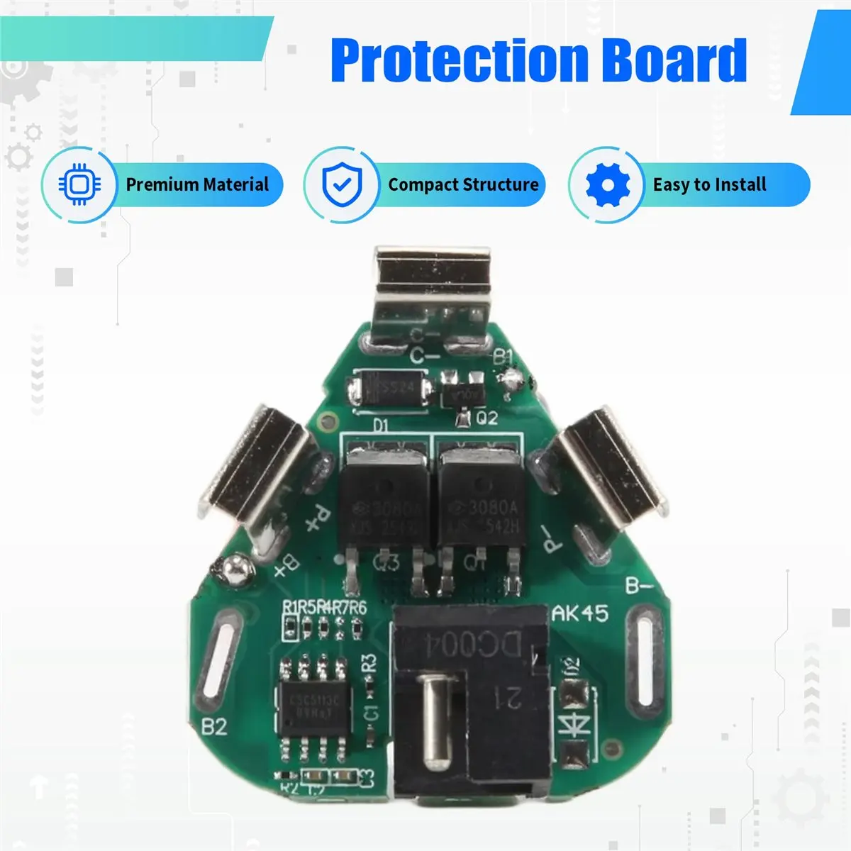 A23PBG 3S BMS 12V Hand Drill Lithium Battery Protection Board 1MOS Plug-in Power Tool Protection Board