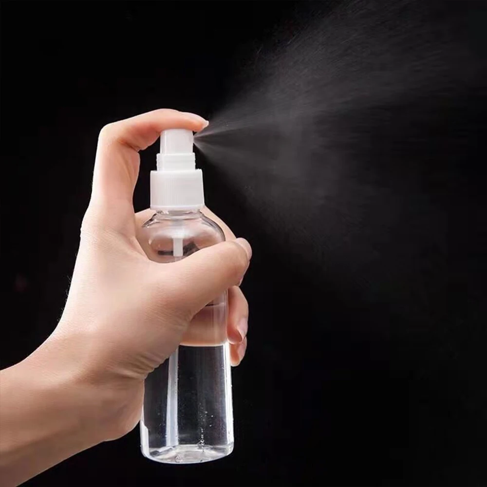 50 SZTUK 10/20/30/50/60/100ml Drobna mgiełka Przezroczyste butelki z rozpylaczem z białą pompką do olejków eterycznych Perfumy podróżne Butelka wielokrotnego napełniania — zdjęcie 3