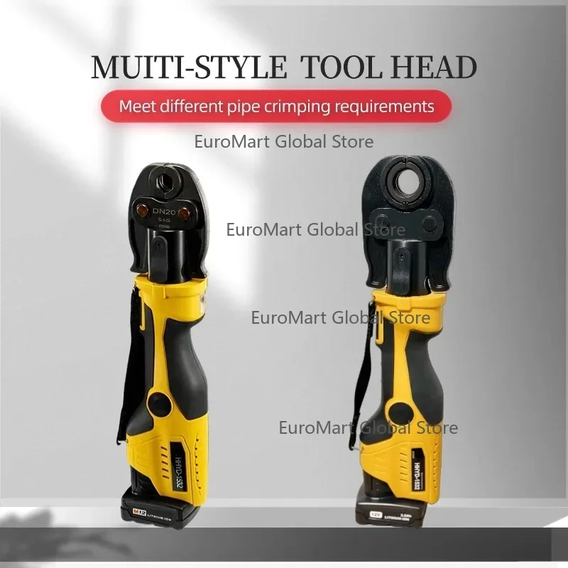 12V Mini Electric HVAC Hydraulic Copper Tube Pipe Crimping Tool Kit DIY Grade PEX Press Pliers Steel Plumb Power Tools 220V