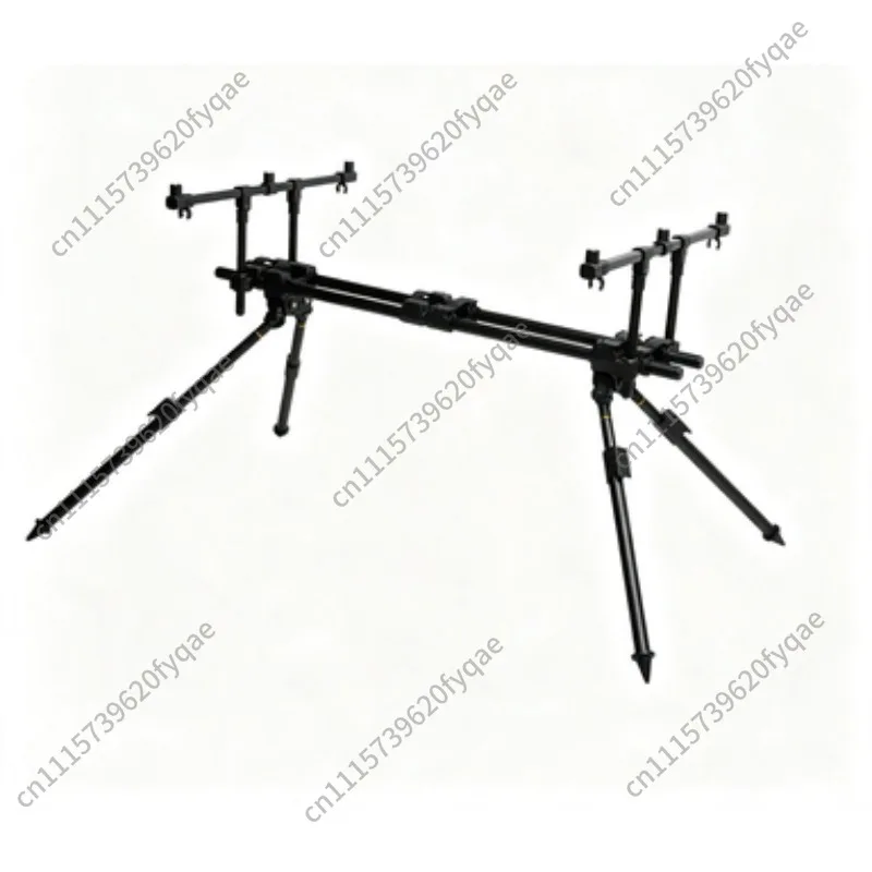 Frosted black fishing all-terrain three-head bracket