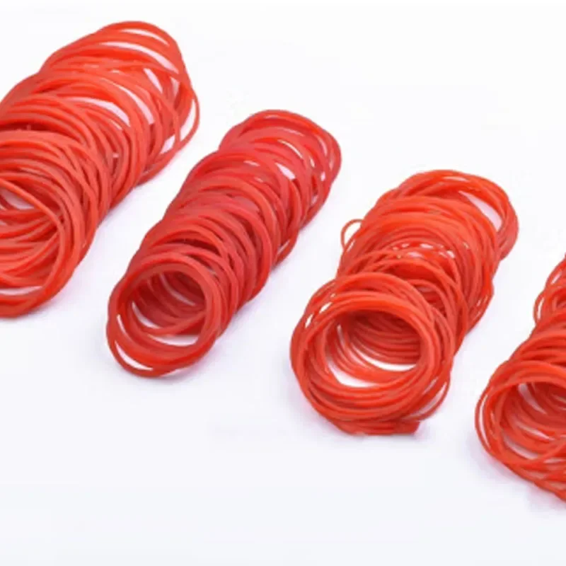 Red Fasteners Strong Elastic Rubber Bands Office Students School Stationery Supplies Diameter 19mm 25mm 32mm 40mm 50mm 60mm