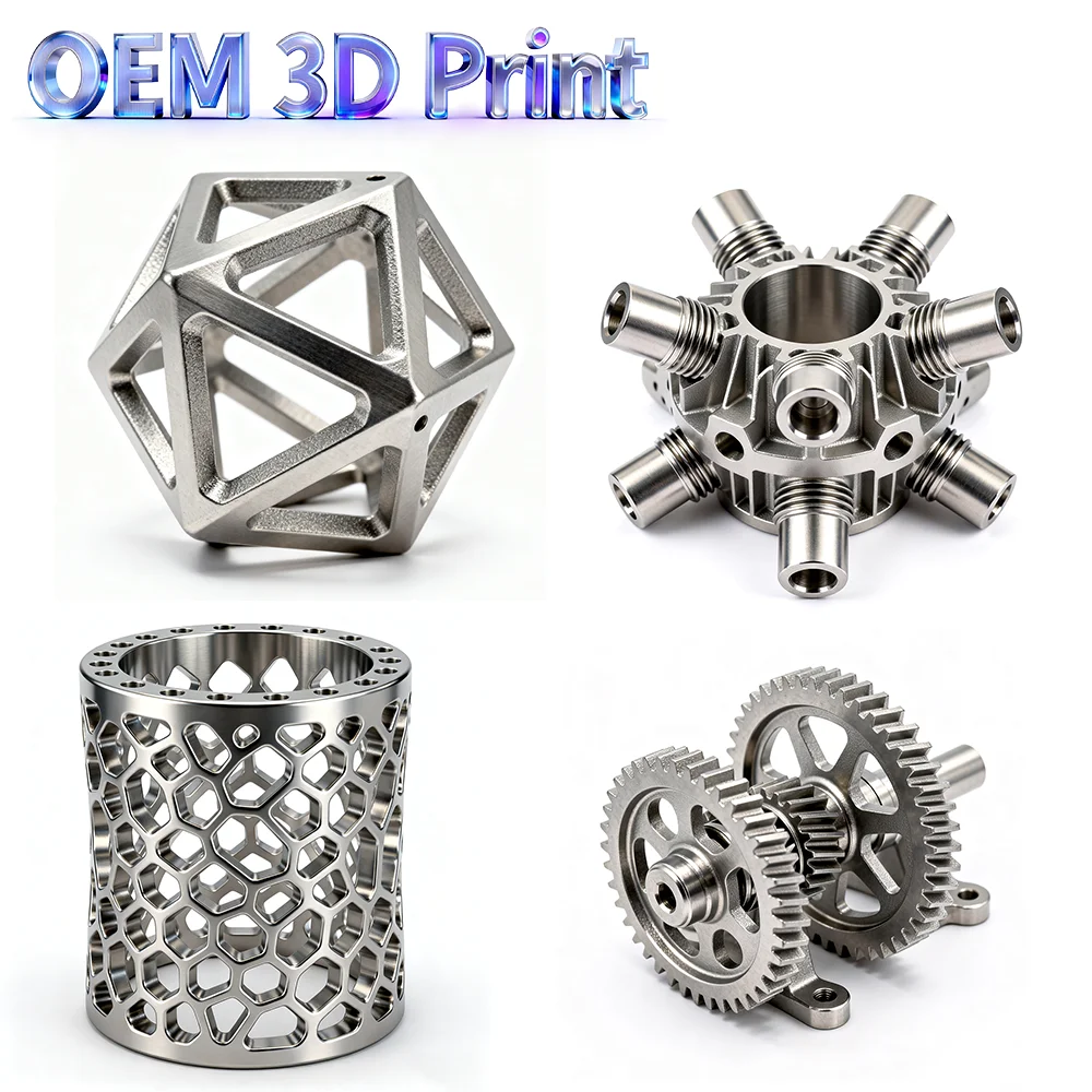 Custom Metal 3D Printing Aluminum Rapid Prototyping CNC Machining Turning 3D Print Services Printers Stainless Steel Titanium