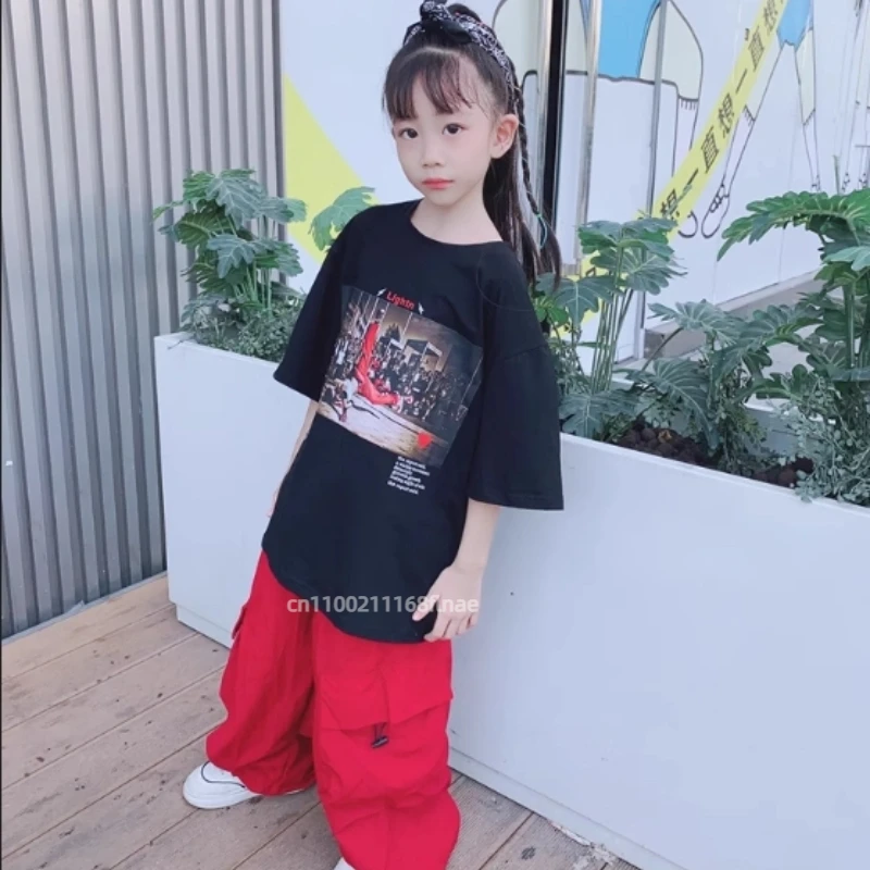 Costumi di danza di strada per bambini, gilet cool e belli per danza di strada hip-hop per ragazzi, costumi per spettacoli teatrali per ragazze