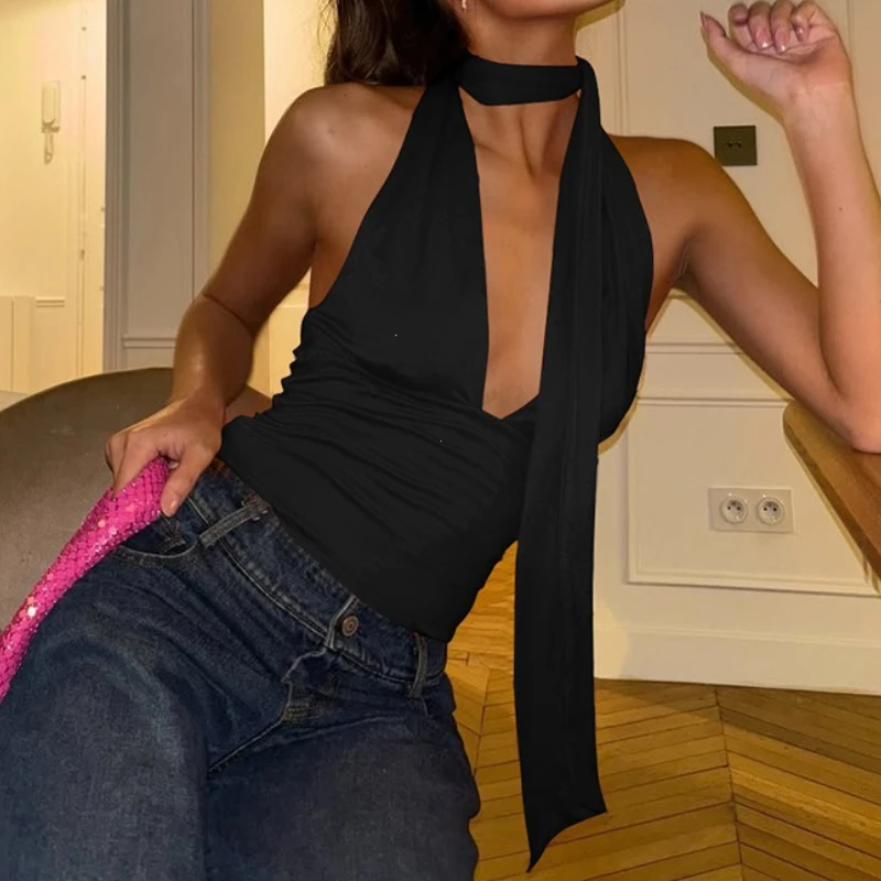 وشاح تانك القمم المرأة عارية الذراعين غير النظامية الصيف الاتجاه هوتي محب الاتجاه مثير البرية الكلاسيكية الشارع الشهير الأساسية سترة #3