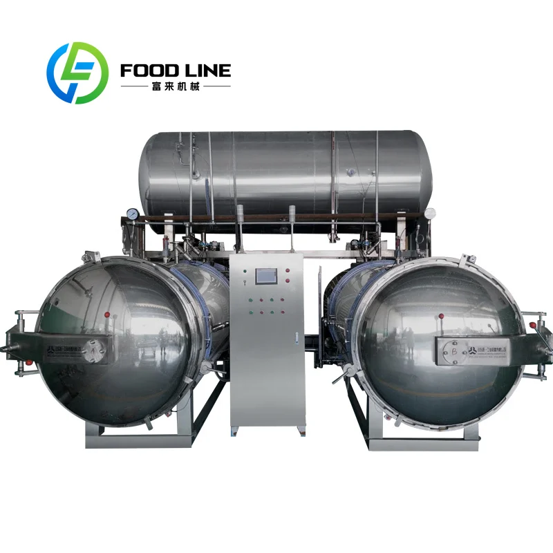 Food retort machine sterilization pots, canned food packaging, high-temperature sterilization of food to extend shelf life