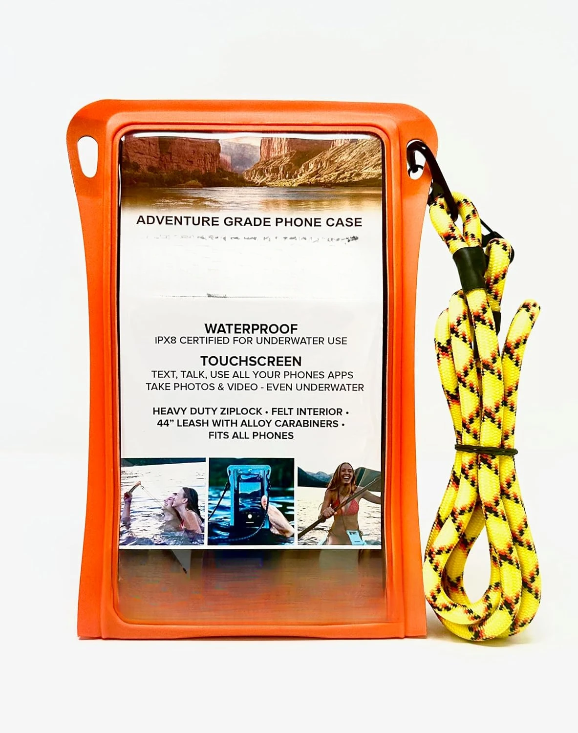 Waterproof Phone Pouch w/Long Lanyard | IPX8 Adventure Grade Cellphone Dry Bag Case