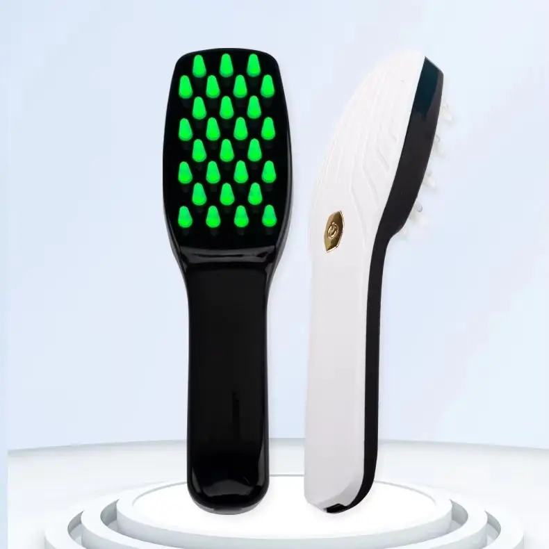 Handheld Rechargeable High Frequency Vibration Head Scalp Massage Hair Comb Led Hair Growth Comb for Personal Care