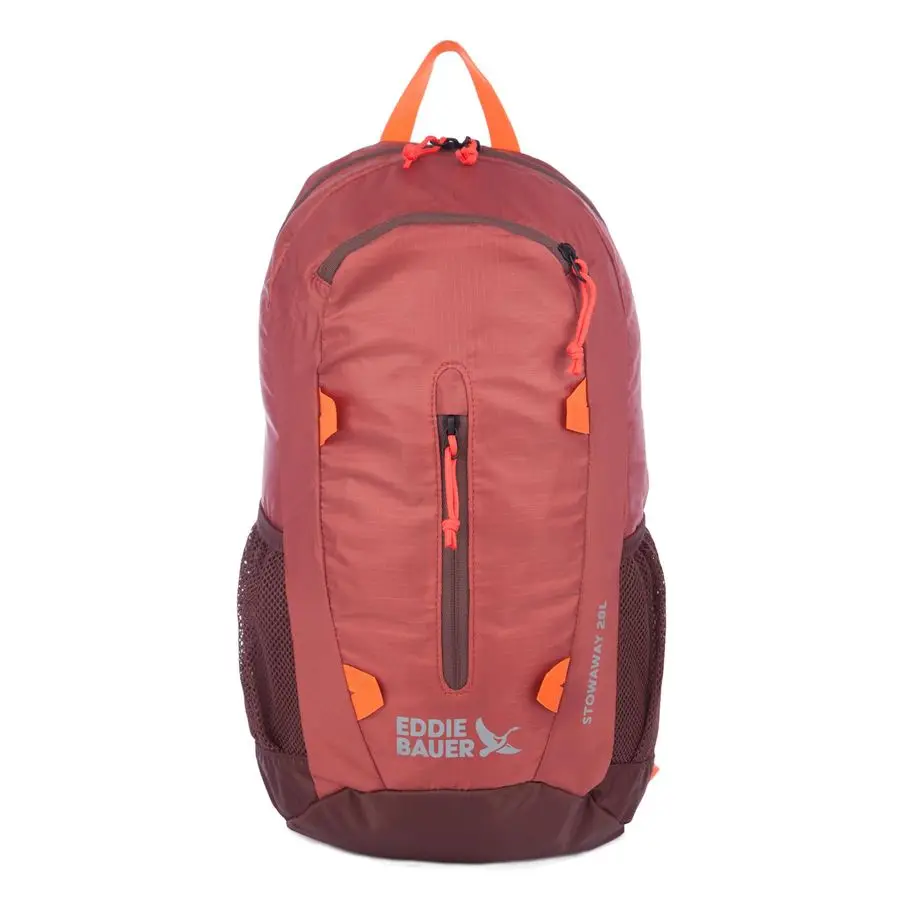 Bauer Stowaway Packable Backpack Travel Outdoor Lightweight Foldable Durable Ripstop Polyester 20L Maroon