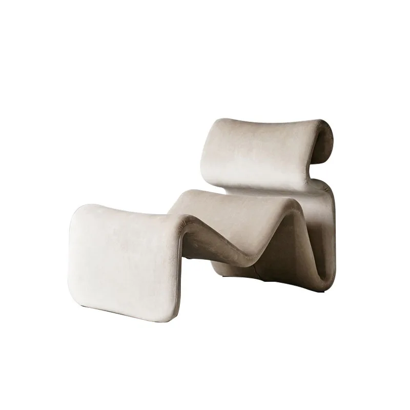 

Line wabi-sabi wind single sofa chair living room special-shaped light luxury leisure chair